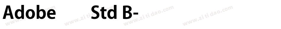 Adobe 繁黑體 Std B字体转换
